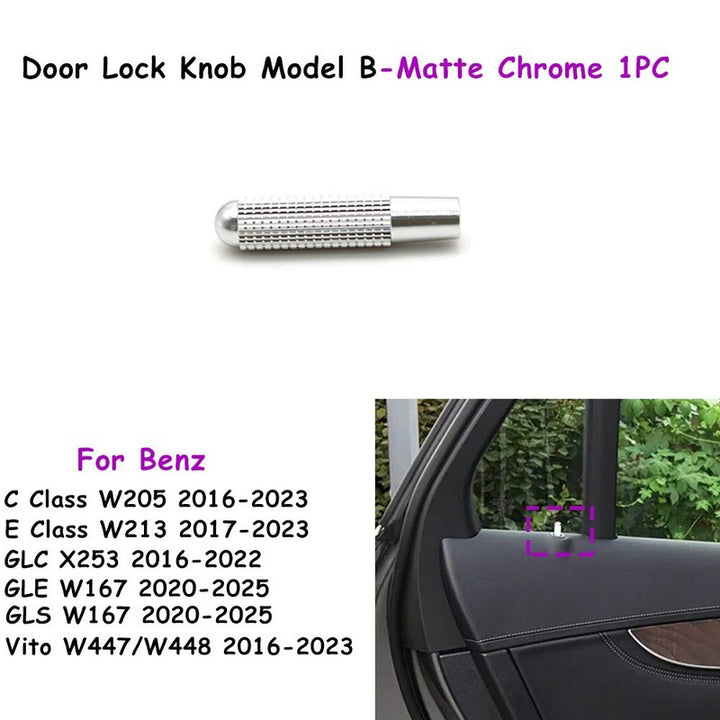 Car Craft Compatible With Mercedes C E V G Class W205 W213 W463 Cls W257 Ml Gl Gle Gls W166 W167 X167 Eqc N293 Vito W447 W448 2016-2023 Door Latch Pin Door Lock Screw Knob Cap Cover Trim 997660500 - CAR CRAFT INDIA
