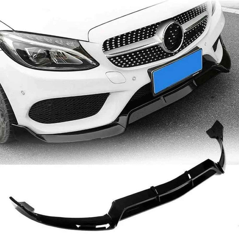 Car Craft Compatible With Mercedes Benz C Class W205 C205 Coupe 2015-2021 Classic Standard Front Bumper Lip Splitter Skirts Brabus Style Carbon Fiber Look GC