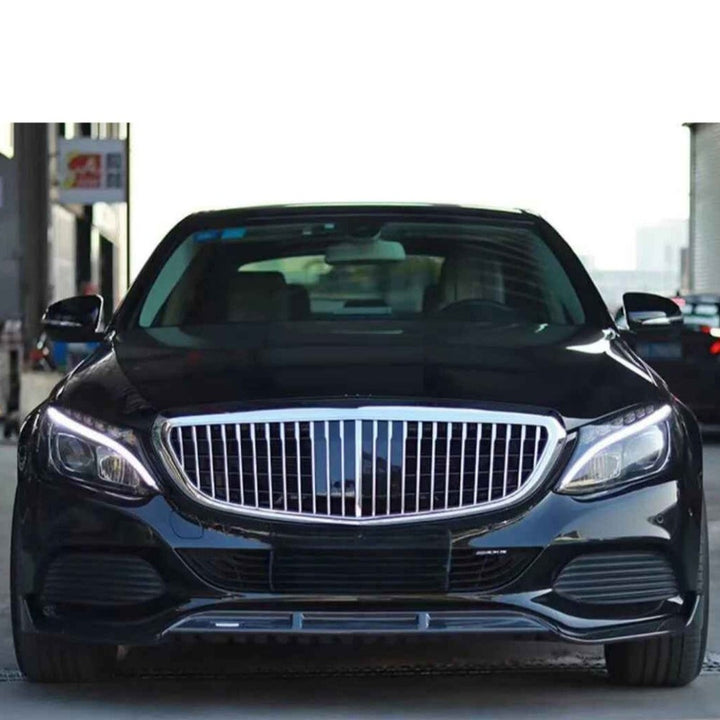 Car Craft Compatible With Mercedes Benz C Class W205 C205 Coupe 2015-2018 Upgrade Front Bumper Amg C63 Show Grill With Camera Hole Maybach Style Gc