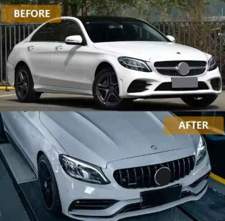 Car Craft Compatible With Mercedes Benz C Class W205 C205 Coupe 2015-2021 Front Bonnet Engine Hood Amg C63 Iron GC W205/c205-033