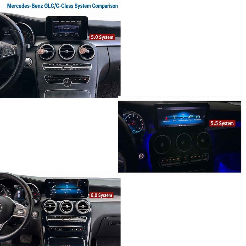 Car Craft Compatible With Mercedes Glc W253 X253 C Class W205 V Class W447 Android Multimedia Infotainment Player Carplay 4gb+64gb 12.5 Inch Tesla Style With Ambient Light Led Ac Air Vent Grill Cover Ntg 5.0