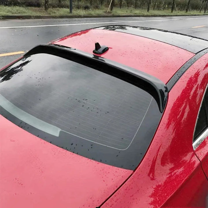 Car Craft Compatible With Mercedes Benz C Class W205 2014-2021 Rear Trunk Wing Boot Lip Wing Roof Spoiler Carbon Black