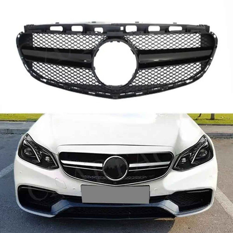 Car Craft Compatible With Mercedes Benz E Class W212 Lci 2014-2016 Upgrade Front Bumper Amg Show Grill Black Gc W212-004 CC-9705 - CAR CRAFT INDIA