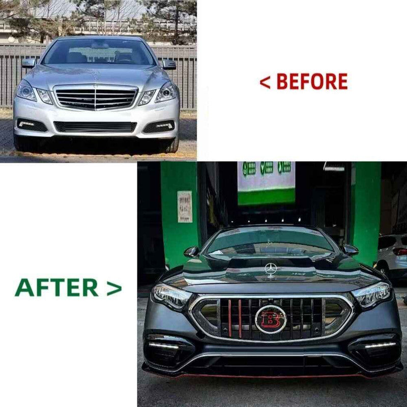 Car Craft Compatible With Mercedes Benz E Class W212 2009-2016 To W214 Lci 2024+ Amg Sports Brabus Bbs Upgrade Facelift Conversion Convert Bodykit Bumper Hood Headlight Taillight B4 - CAR CRAFT INDIA