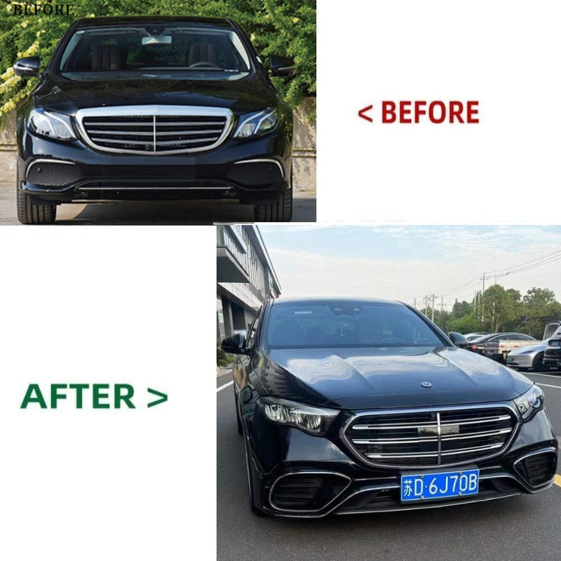 Car Craft Compatible With Mercedes Benz E Class W213 2017-2024 To W214 Lci 2025+ Amg E63 Sports Upgrade Facelift Conversion Convert Bodykit Bumper Hood Headlight Taillight B4 - CAR CRAFT INDIA