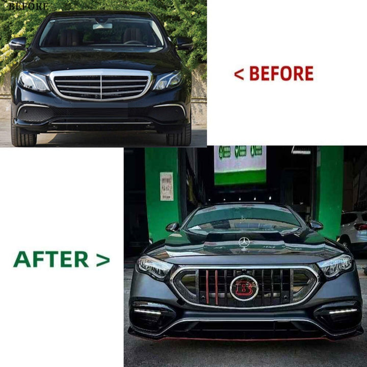 Car Craft Compatible With Mercedes Benz E Class W213 2017-2024 To W214 Lci 2025+ Amg Brabus Bbs Sports Upgrade Facelift Conversion Convert Bodykit Bumper Hood Headlight Taillight B4 - CAR CRAFT INDIA