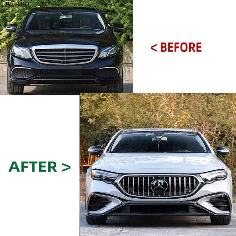 Car Craft Compatible With Mercedes Benz E Class W213 2017-2024 To W214 Lci 2025+ Amg E53 Sports Upgrade Facelift Conversion Convert Bodykit Bumper Hood Headlight Taillight B4 - CAR CRAFT INDIA