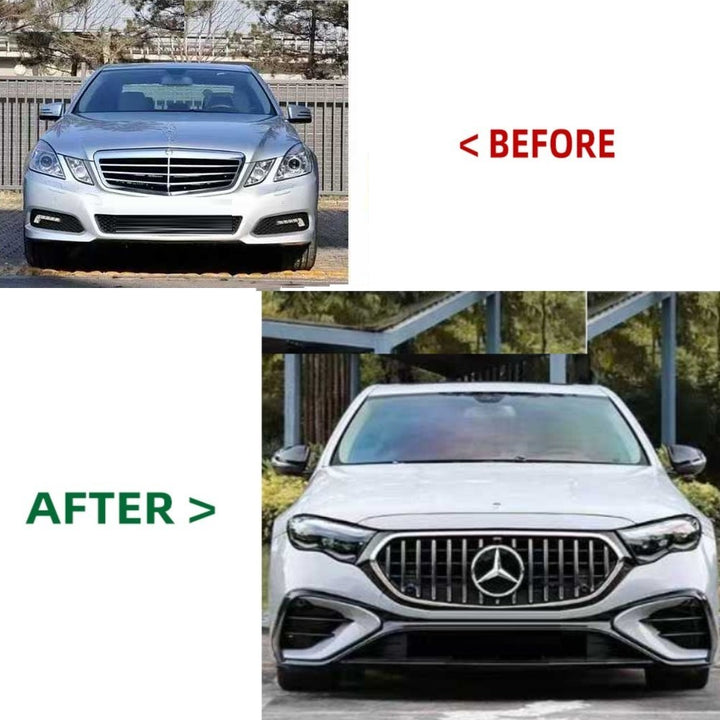 Car Craft Compatible With Mercedes Benz E Class W212 2009-2016 To W214 Lci 2024+ AMG E53 Sports Upgrade Facelift Conversion Convert Bodykit Bumper Hood Headlight Taillight CC-8214 - CAR CRAFT INDIA