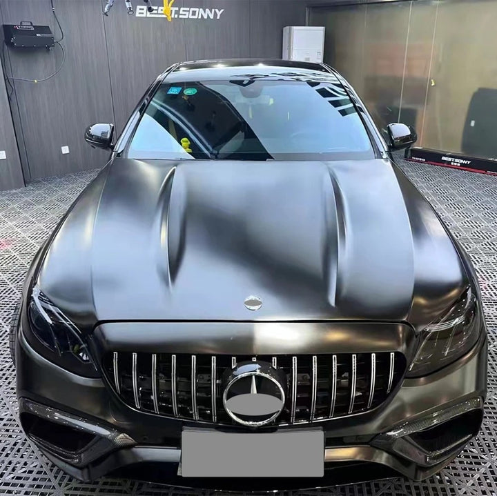 Car Craft Compatible With Mercedes Benz E Class W213 2016-2020 Upgrade Facelift Convert To Amg E63 Amg63 Bodykit Front Bumper Lip Skirt Trim Brabus Bbs Gc W213-007 008 Glossy Black