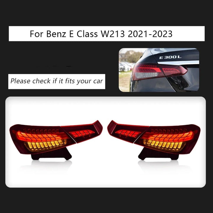 Car Craft Compatible With Mercedes Benz E Class W213 2021-2024 Car Rear Upgraded Tail Light Lamp Xenon Taillight Retrofit Upgrade Modified Led Drl Hid Light Shy - CAR CRAFT INDIA