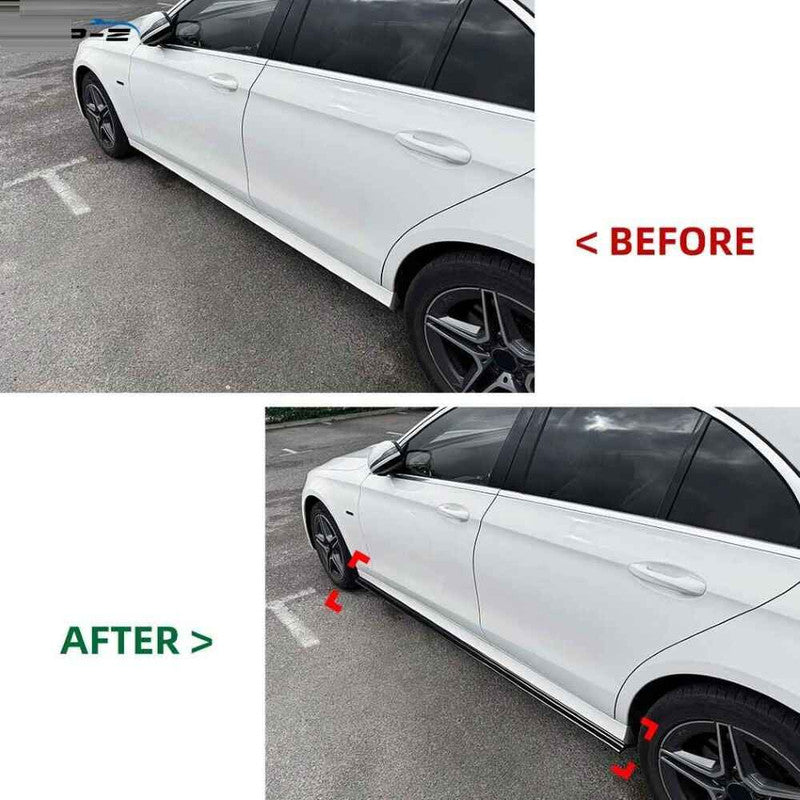 Car Craft Compatible With Mercedes Benz E Class W213 2016-2024 Amg Side Skirt Extension Splitter Running Board Trim Cover Zst-1053 Cf Carbon Fiber Look - CAR CRAFT INDIA