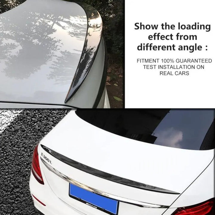 Car Craft Compatible With Mercedes Benz E Class W213 2016-2021 Rear Trunk Wing Boot Lip Wing Spoiler Amg Carbon Fiber Look