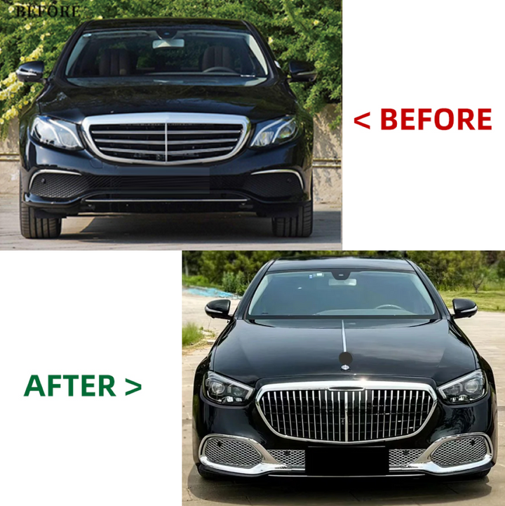 Car Craft Compatible With Mercedes Benz E Class W213 2016-2020 To W213 Lci 2021+ Maybach Upgrade Facelift Conversion Bodykit Bumper Hood Headlight Taillight CC-6361