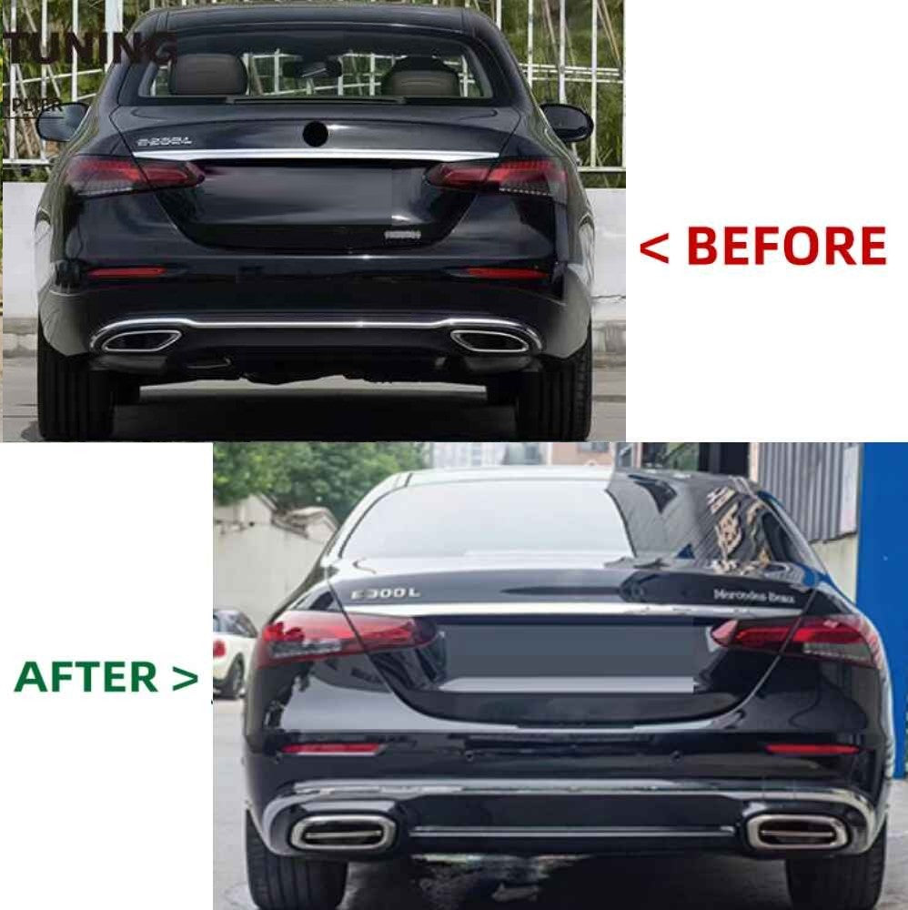 Car Craft Compatible With Mercedes Benz E Class W213 Lci 2021-2023 Upgrade Facelift Convert To Maybach Bodykit Front Rear Bumper Gril Exhaust Pipe Tip Diffsuer Trim