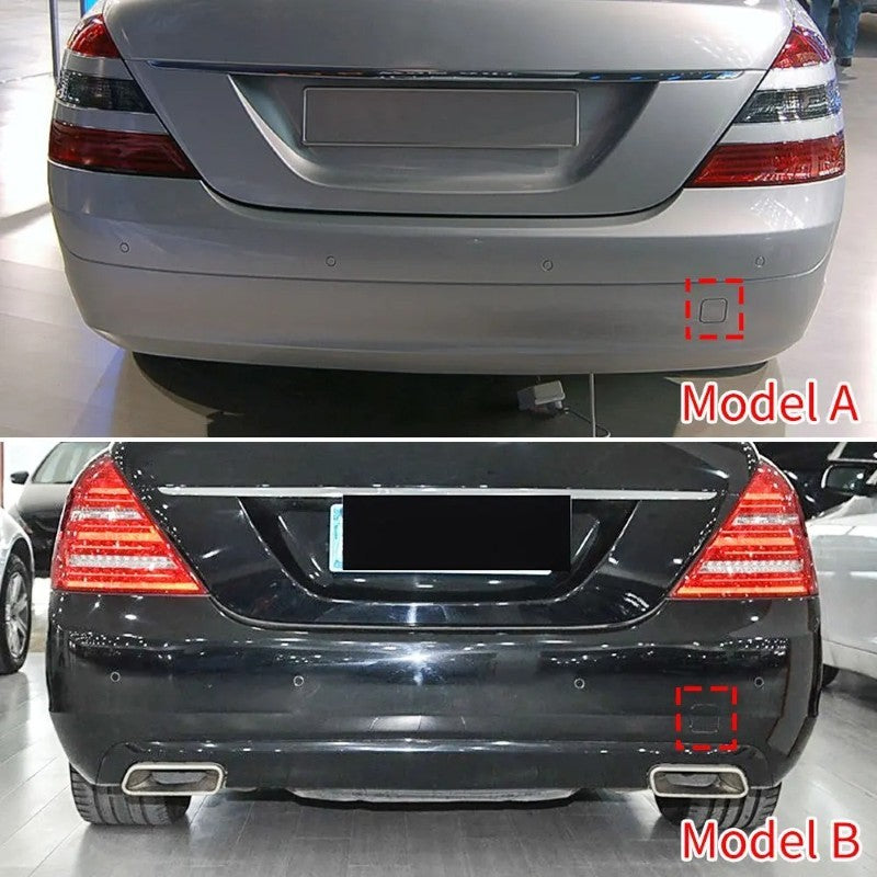 Car Craft Compatible With Mercedes S Class W221 2010-2014 Rear Amg Bumper Trailer Tow Towing Hook Hole Cover 2218850323 Unpainted Model B - CAR CRAFT INDIA
