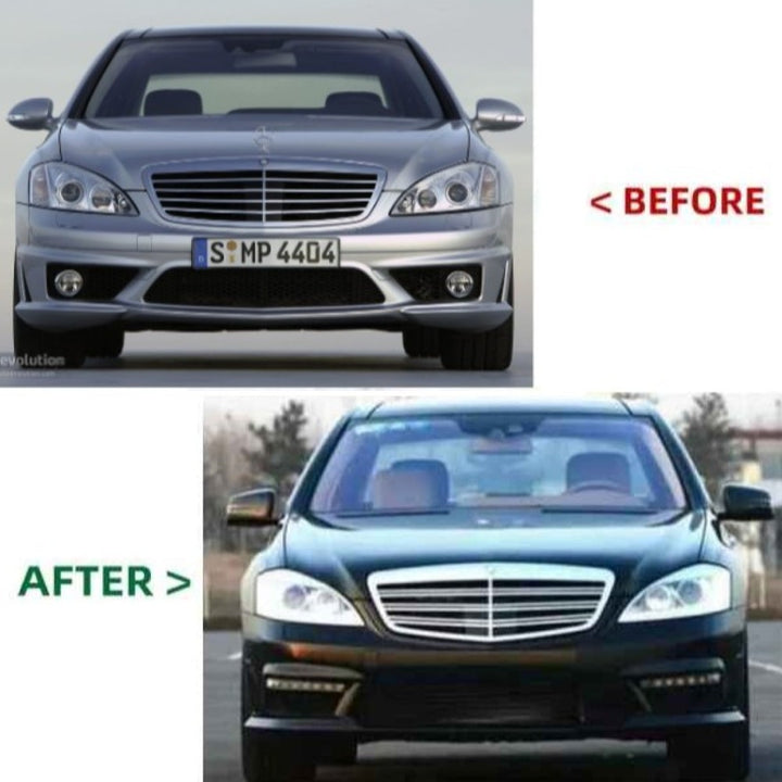 Car Craft Compatible With Mercedes Benz S Class W221 2006-2009 Upgrade Facelift Bodykit To W221 Lci Amg Bumper Headlight Taillight Skirts Exhaust Tips CC-4852 - CAR CRAFT INDIA