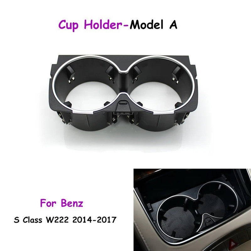 Car Craft Compatible With Mercedes Benz S Class W222 2014-2017 Car Front Center Console Water Drink Cup Holder Car Interior 2226830075 Model A - CAR CRAFT INDIA