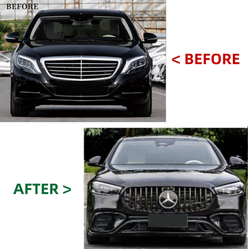Car Craft Compatible With Mercedes Benz S Class W222 2016-2022 Upgraded Convert Facelift To S Class W223 2023+ Amg S63 Style Bodykit Bumper Headlight Taillight Hood Fender With Door CC-6615 - CAR CRAFT INDIA