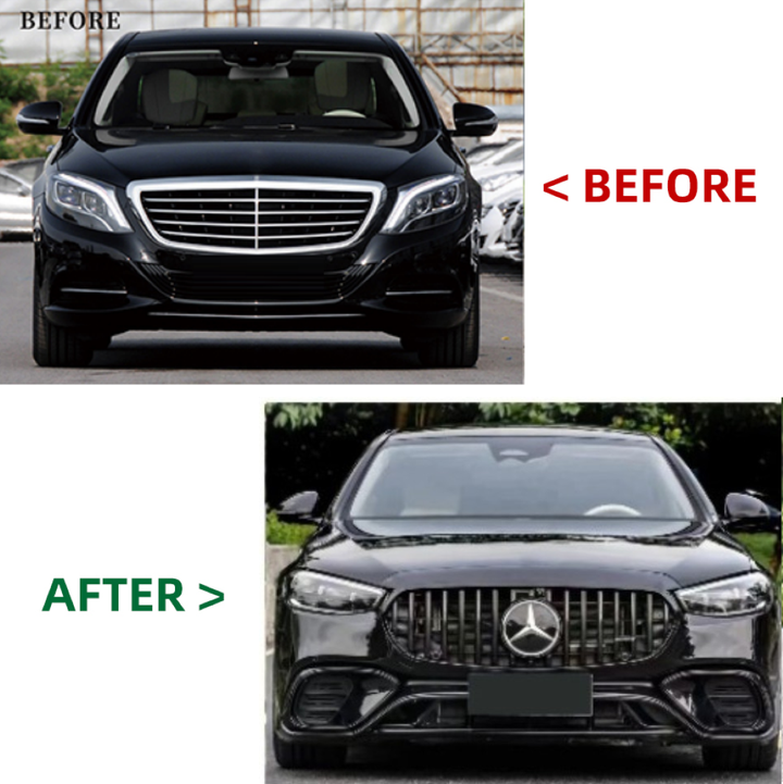 Car Craft Compatible With Mercedes Benz S Class W222 2016-2022 Upgraded Convert Facelift To S Class W223 2023+ Amg S63 Style Bodykit Bumper Headlight Taillight Hood Fender With Door CC-6615 - CAR CRAFT INDIA