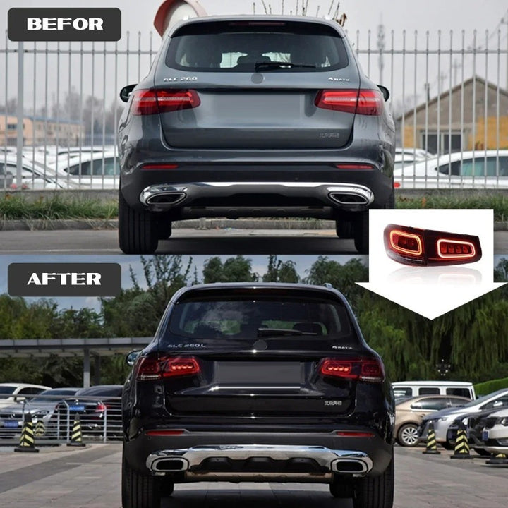 Car Craft Compatible With Mercedes Benz Glc Class W253 X253 2016-2019 Car Rear Upgraded Tail Light Lamp Xenon Taillight Retrofit Upgrade Modified Led Drl Hid Light Shy - CAR CRAFT INDIA