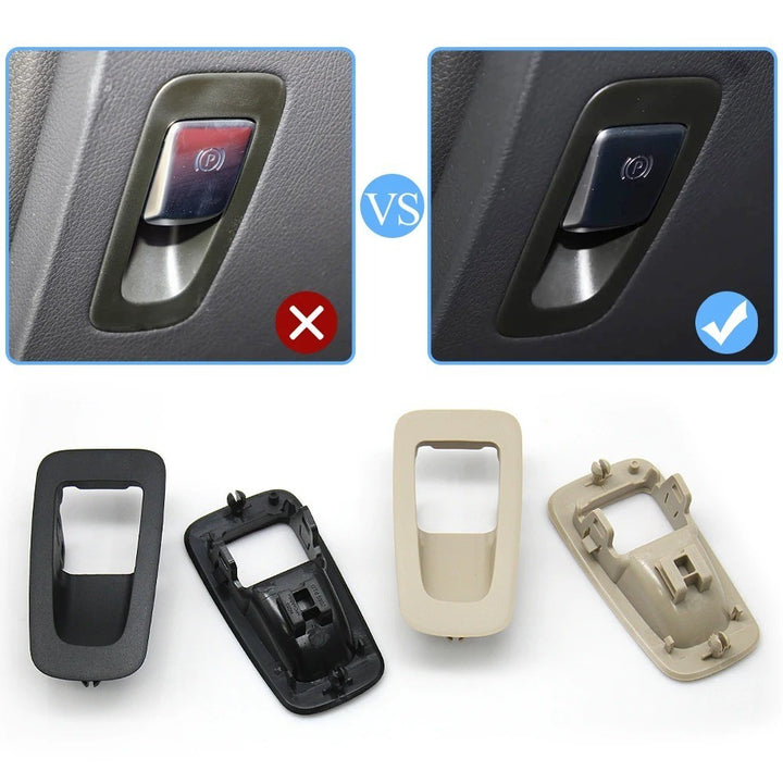 Car Craft Compatible With Mercedes Glc W253 2016-2024 Car Interior Handbrake Parking Brake Switch Button Outer Cover Panel Trim 2059056603-c2-r Light Beige