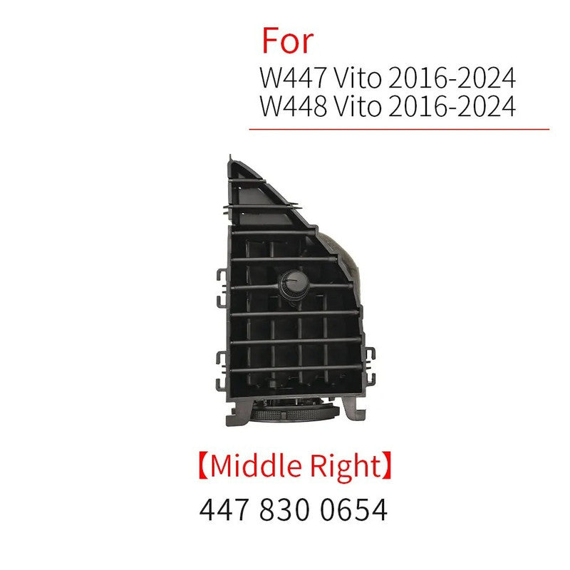 Car Craft Compatible With Mercedes Benz Vito V Class W447 W448 2016-2024 Car Ac Air Vent Grille Air Conditioning Outlet Cover Assembly 4478300654 Middle Centre Right CC-9572