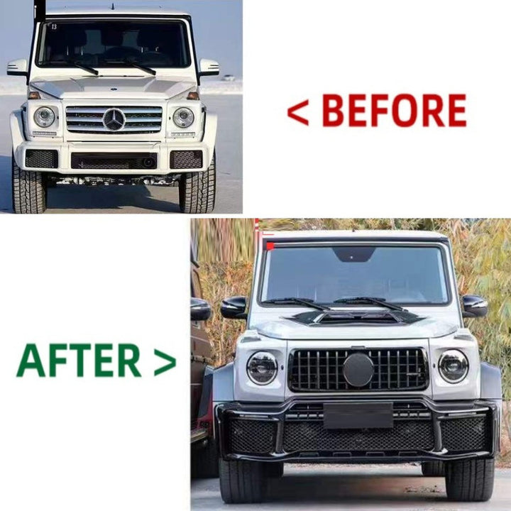 Car Craft Compatible With Mercedes Benz G Class G Wagon W463 2007-2018 Upgrade Facelift Convert To 2025 W465 Amg G65 G63 Brabus G800 Conversion Bodykit Bumper Headlight Taillight Hood - CAR CRAFT INDIA