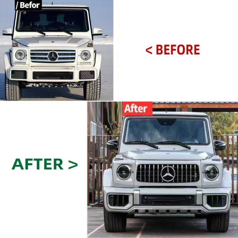 Car Craft Compatible With Mercedes Benz G Class G Wagon W463 2007-2018 Upgrade Facelift Convert To 2025 W465 Amg G65 G63 Conversion Bodykit Bumper Headlight Taillight Hood - CAR CRAFT INDIA