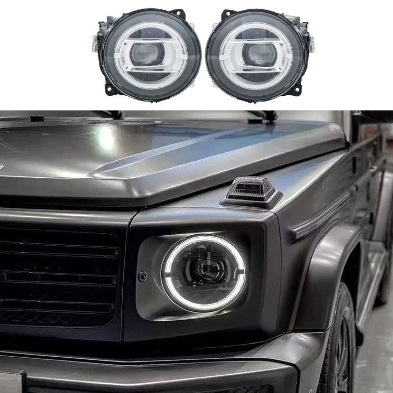 Car Craft Compatible With Mercedes Benz G Class G Wagon G63 G55 W464 2019-2024 Car Front Upgraded Head Light Lamp Xenon Headlight Retrofit Upgrade Modified Led Drl Hid Light Shy - CAR CRAFT INDIA
