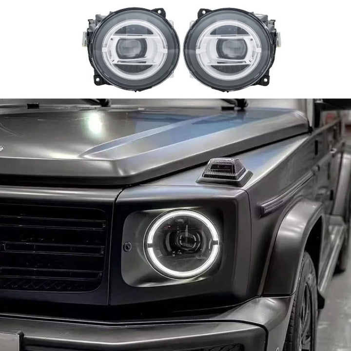 Car Craft Compatible With Mercedes Benz G Class G Wagon G63 G55 W464 2019-2024 Car Front Upgraded Head Light Lamp Xenon Headlight Retrofit Upgrade Modified Led Drl Hid Light Shy - CAR CRAFT INDIA