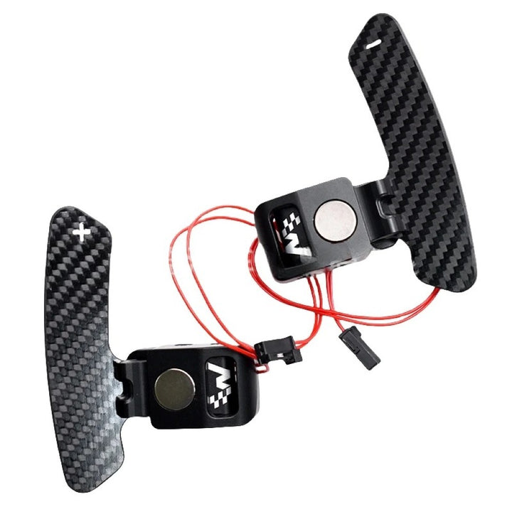 Car Craft Compatible With Mercedes Benz C E S Class GLE GLS W206 W213 W223 W465 W167 E63s 2022-2023 Dragonfly Style Dry Carbon Fiber Steering Wheel Magnetic Shift Paddles Replacement Extended Shift Paddles CC-7934 - CAR CRAFT INDIA