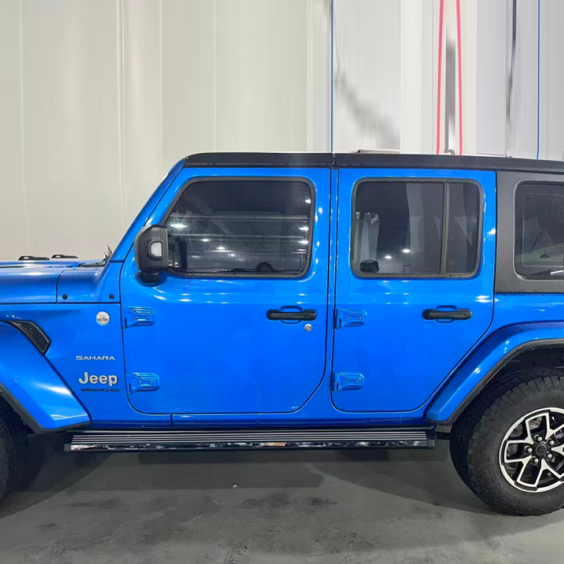 Car Craft Compatible With Jeep Wrangler Rubicon 2019-2026 Side Step Ladder Pedal Running Boards Fixed Side Step 4 Door