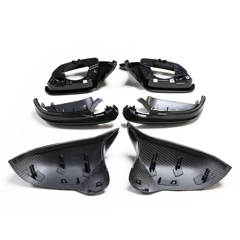 Car Craft Compatible With Bmw 1 2 3 4 Series F20 F22 F30 F34 Gt 12-18 F32 X1 E84 13-15 F87 M2 M3 M4 M5 M6 Side Rear View Case Door Wing Cap Shell Housing Mirror Covers Glossy Black With Asssembley Led