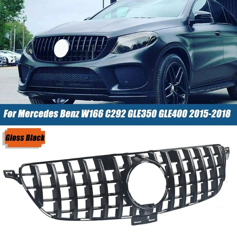 Car Craft Compatible With Mercedes Benz Gle Coupe W166 X166 C292 W292 2015-2019 Front Amg Bumper Show Grill  Gtr Black - CAR CRAFT INDIA