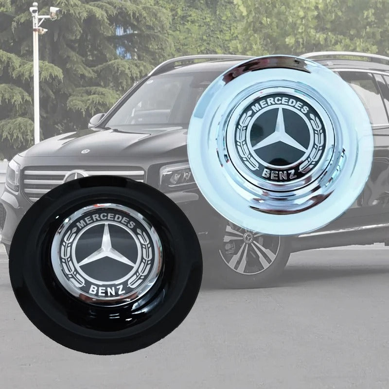 Car Craft Compatible With Mercedes A B C E S Class Ml Gl Gle Gls Cla Gla Glc Slk Maybach Amg Suspended Alloy Mag Wheel Rim Cap Rotating Hub Cover Assembly 18CM