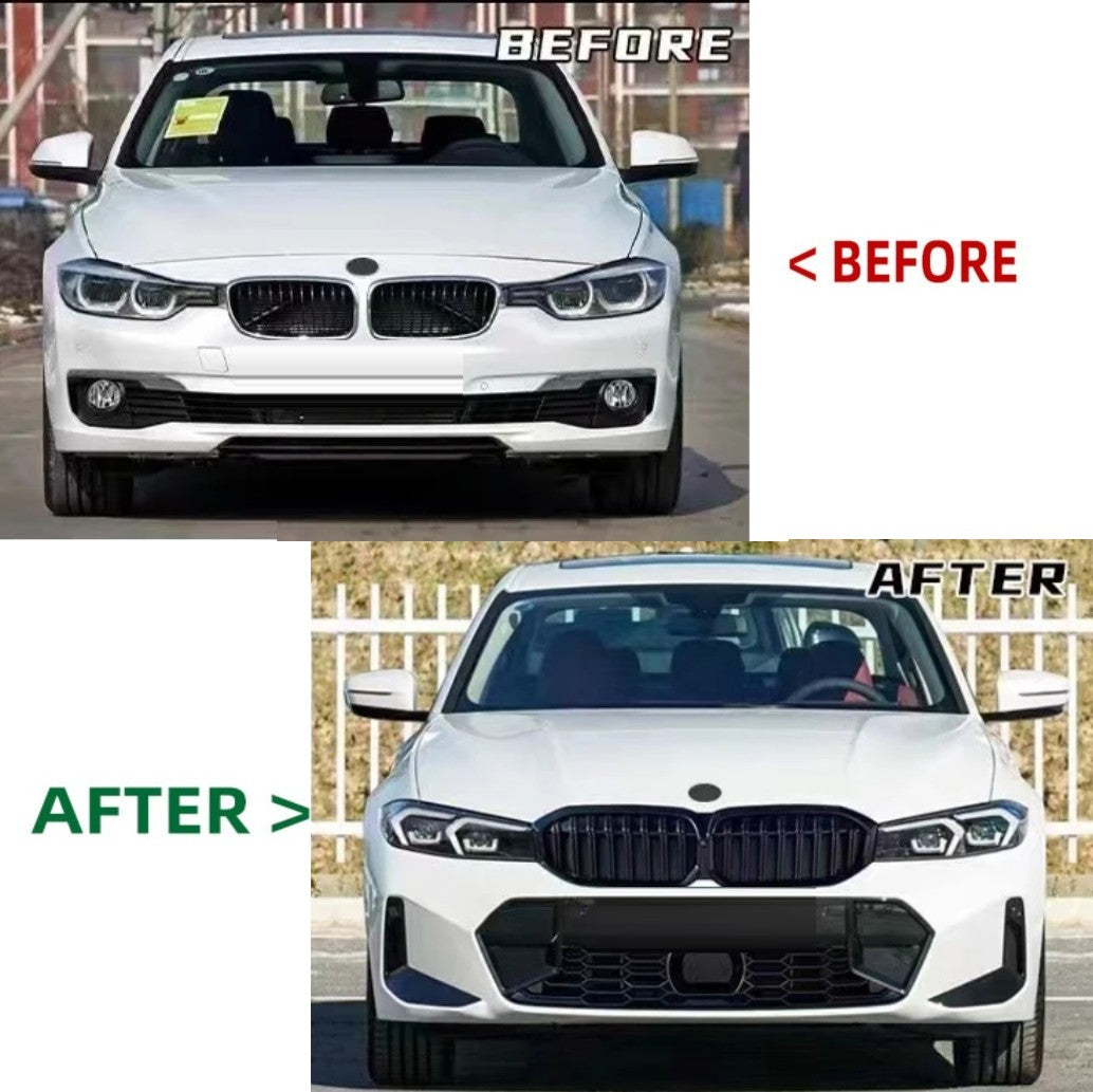 Car Craft Compatible With Bmw 3 Series F30 2012-2018 To G20 Lci M Sports Mt Mtech Upgrade Facelift Conversion Hood Fender Bodykit Bumper Headlight Helogen CC-6332 - CAR CRAFT INDIA