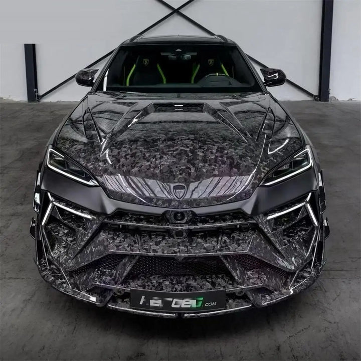 Car Craft Compatible With Lamborghini Urus Se 2024+ Body Kit M Style Forged Dry Carbon Fiber Front Rear Bumper Side Skirts Rear Spoiler Wide Wheel Arch Hood Exhaust Mansory