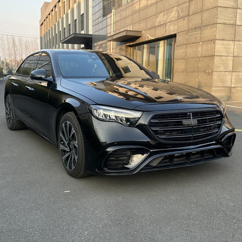 Car Craft Compatible With Mercedes E Class W214 2023+ Upgraded Front Bumper Show Grill Oe Normal Style Black