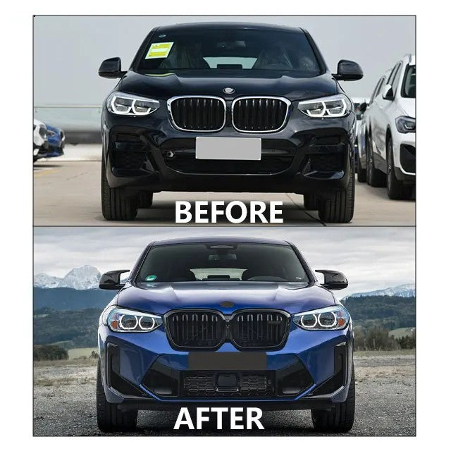 Car Craft Compatible With Bmw X4 G02 2018-2021 Upgrade Convert To M Sport M Performance X4m Lci Style Bodykit Body Kit Front Rear Bumper Splitter Grill Lip Diffuser Exhaust Pipe Tip Gc G02 007