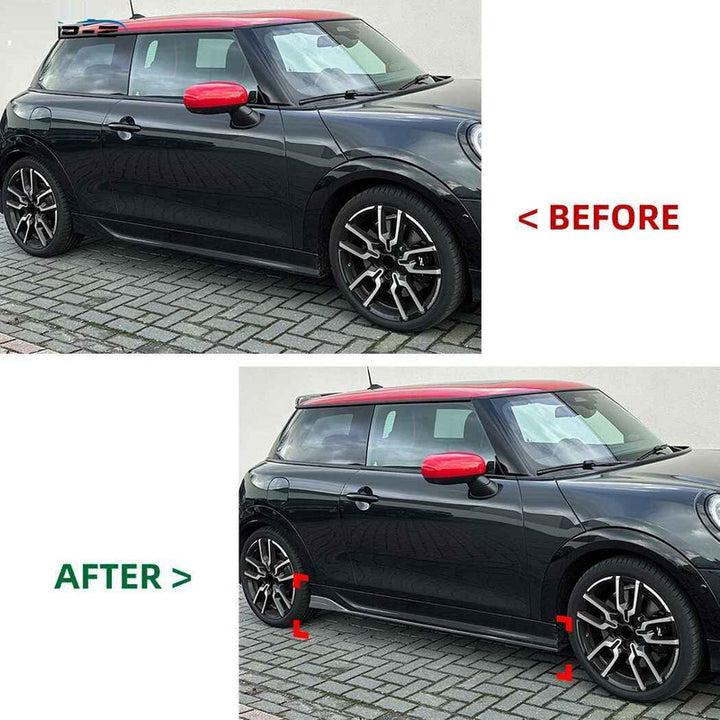 Car Craft Compatible With Mini Cooper Jcw F66 F67 2024+ Jcw F66 F67 Car Side Skirts Splitter Running Board Trim Zst-1389 Cf Carbon Fiber Look - CAR CRAFT INDIA