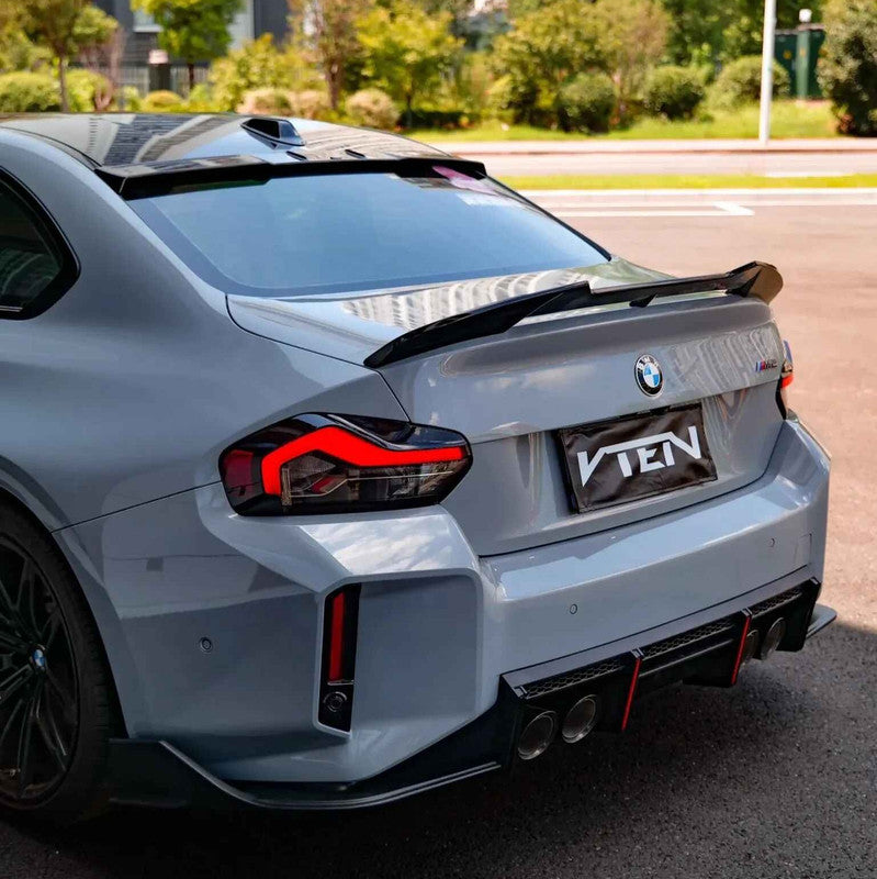 Car Craft Compatible With Bmw 2 Series G87 M2 2022-2026 Rear Bumper Lip Diffuser Splitter Skirt Trim Vten V Ten Style
