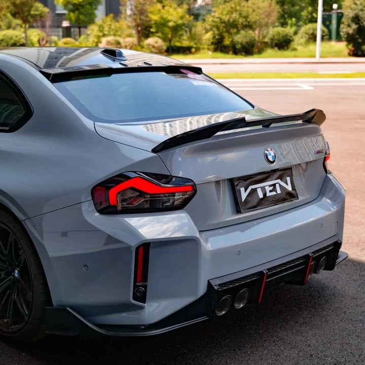 Car Craft Compatible With Bmw 2 Series G87 M2 2022-2026 Rear Bumper Lip Diffuser Splitter Skirt Trim Vten V Ten Style
