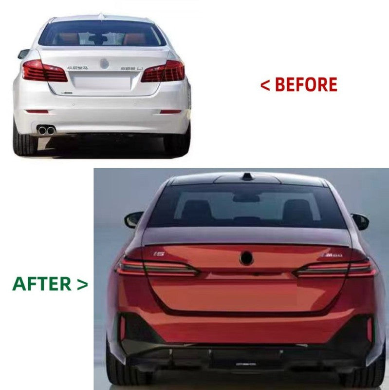 Car Craft Compatible With Bmw 5 Series F10 2010-2017 Upgrade Facelift Convert To 2026 G60 M Sport Bodykit Front Rear Bumper Side Skirt Headlight Taillight Trunk Skirt Fender Hood Grill Trim Skirts Non Cut - CAR CRAFT INDIA