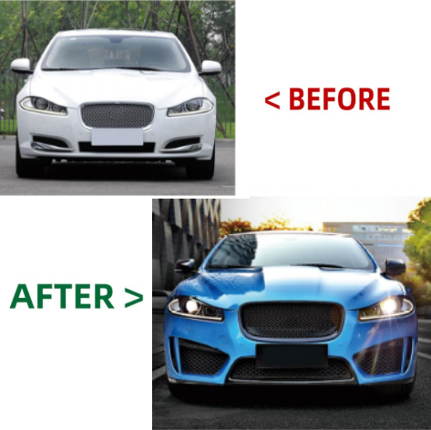 Car Craft Compatible With Jaguar Xf Xfs 2011-2015 Bodykit Upgrade To Xfr Xfr-s Style Bodykit Bumper Front Rear Lip Diffuser Exhaust Tip Splitter Grill CC-4838 - CAR CRAFT INDIA