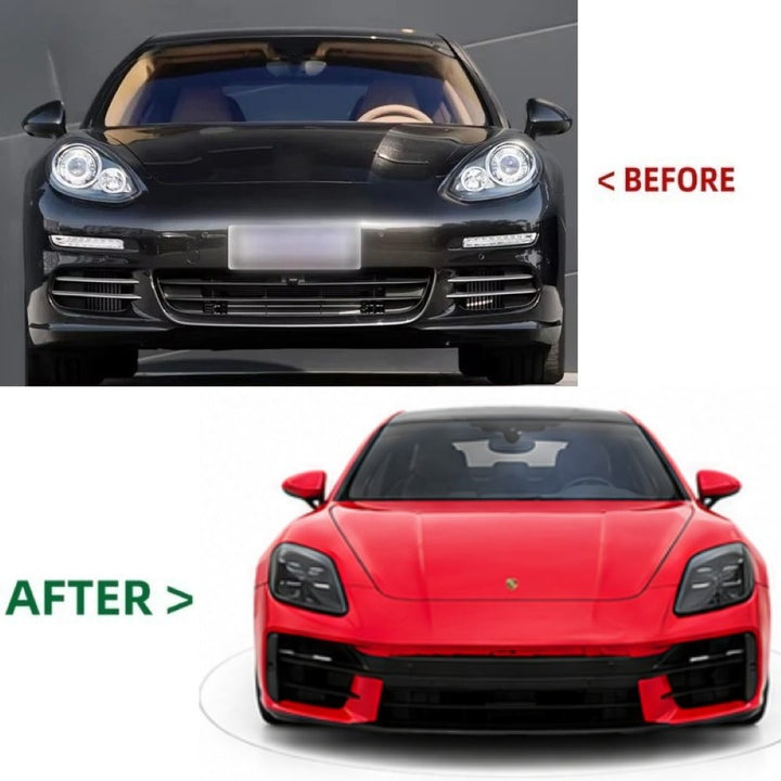 Car Craft Compatible With Porsche Panamera 2009-2016 970 Car Upgrade Facelift Upgrade Convert To 976 Gts 2025 Bodykit Bumper Headlight Taillight Trunk Hood Fender Glass Gts Style