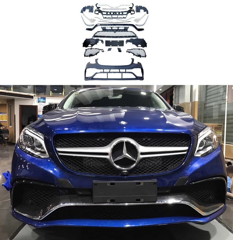 Car Craft Compatible With Mercedes Benz Gle Coupe W166 X166 X292 2015-2019 Upgrade Conversion Bodykit To Gle63 Coupe Amg Bumper Diffuser After Rear Lip Exhaust Tip Pipe Wheel Arch - CAR CRAFT INDIA