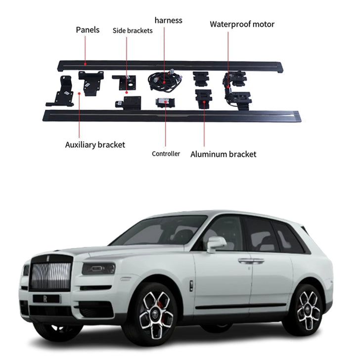 Car Craft Compatible With Rolls Royce Cullinan 2018-2025 Automatic Deployable Electric Side Step Retractable Ladder Pedal Running Boards Side Step