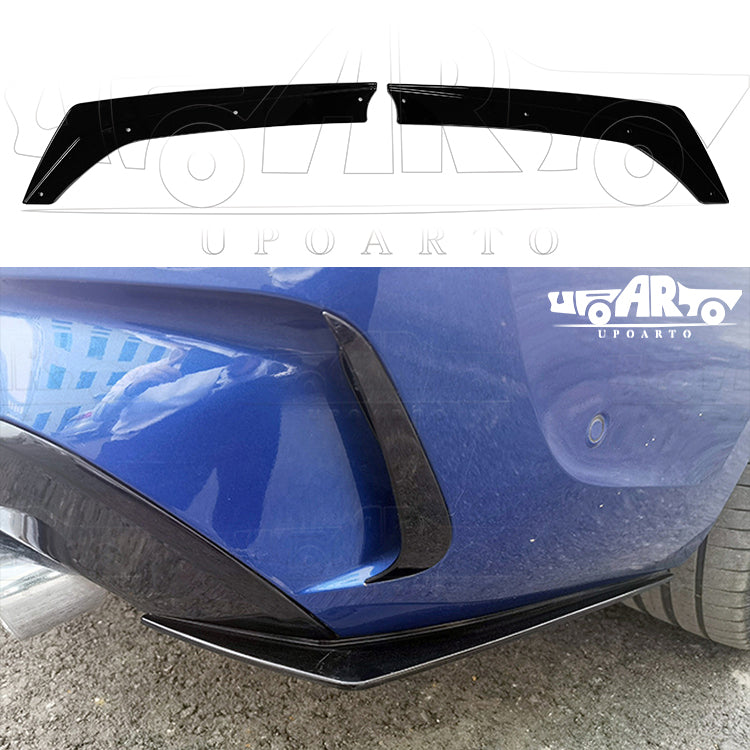 Car Craft Compatible With Bmw 3 Series G20 Lci 2023+ Rear Bumper After Lip Splitter Skirts Diffuser Blade Style With Splitter Ar-bm-0280 Glossy Black CC-8275
