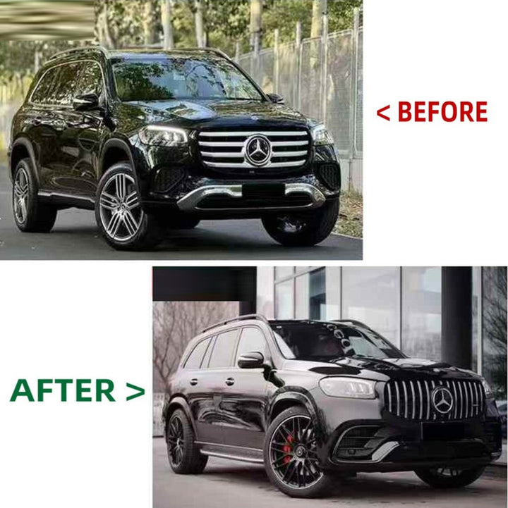Car Craft Compatible With Mercedes Benz Gls W167 X167 2019-2025 Front Rear Bumper Upgrade Convert To Gls Amg63 Amg Bumper Wheel Arch Trim Eyebrow W167 Gls Amg63 Wheel Arch - CAR CRAFT INDIA