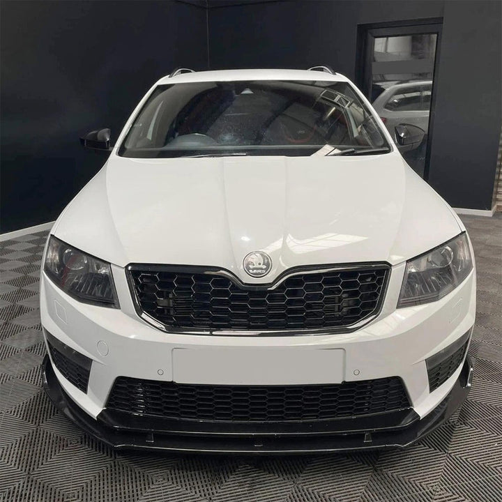 Car Craft Compatible With Skoda Octavia Iii 2013-2016 Rs Vrs Style Front Bumper Show Grill Honeycomb Style